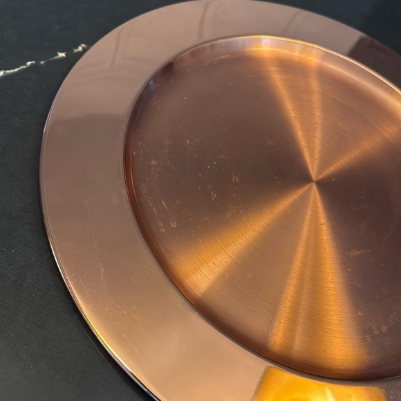 Crate & Barrel Copper Plated Charger - Picture 3 of 10